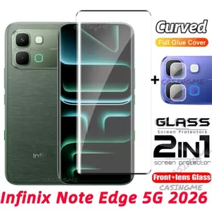 Infinix Note Edge 5G 2026 Kính Cường Lực Phim 2 Trong 1 Bảo Vệ Màn Hình Cho Infinix Note Edge NoteEdge InfinixNoteEdge 5G 4G 2026 Kính Cường Lực Full Cover Mặt Trước Ống Kính Mặt Sau