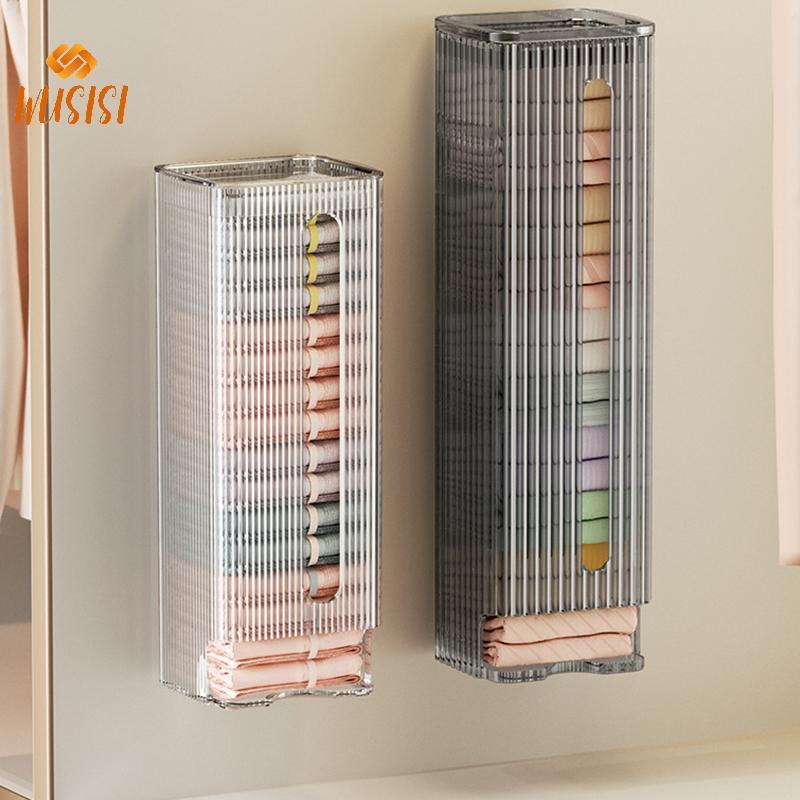 [WUSISI] Hộp sắp xếp lưu trữ cho quần lót Quần lót và Sos, Giá đỡ lưu trữ treo tường, Hộp đựng túi nhựa đựng rác nhà bếp MỚI