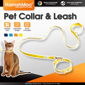 HamshMoc Bộ dây xích cổ thú cưng Nhiều chế độ đi bộ có thể điều chỉnh 360° Xoay chống rối cho chó nhỏ mèo