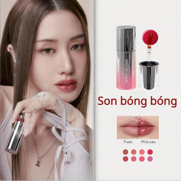 【Bóng Gương 8H Không Trôi】Son Lì Phủ Gương SL Chính Hãng Môi Căng Bóng Tự Nhiên/ Son Bóng Gương/ Son Dưỡng Ẩm Không Dính