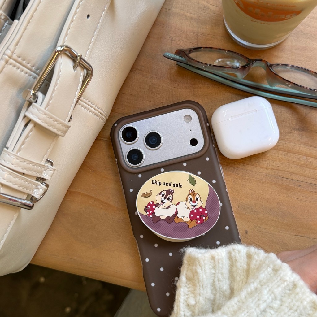 Gối điện thoại dạng điểm sóng màu nâu hút từ, phù hợp cho iPhone 17 Pro Max, iPhone 17, iPhone 16, iPhone 15, iPhone 14 và iPhone 13