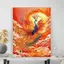 Thần Quái Thú Vermilion Chim Phong Thủy Tranh Canvas Phong Cách Trung Hoa Phượng Hoàng Nghệ Thuật Treo Tường Cho Phòng Khách Phòng Ngủ Học Lối Vào Trang Trí Unframed