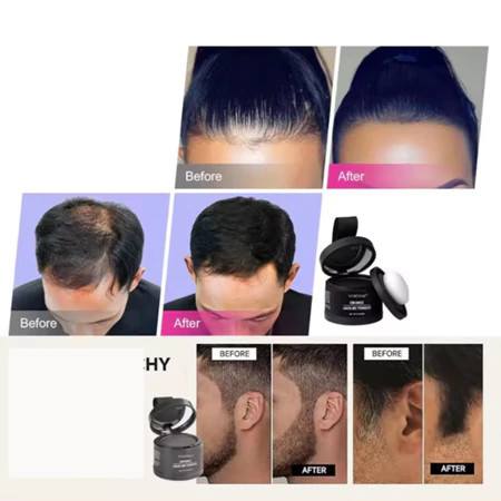 【48h】Bột che khuyết điểm tóc nhiều màu, phù hợp với các màu tóc khác nhau, chỉ cần chấm lên vùng da đầu cần che phủ.