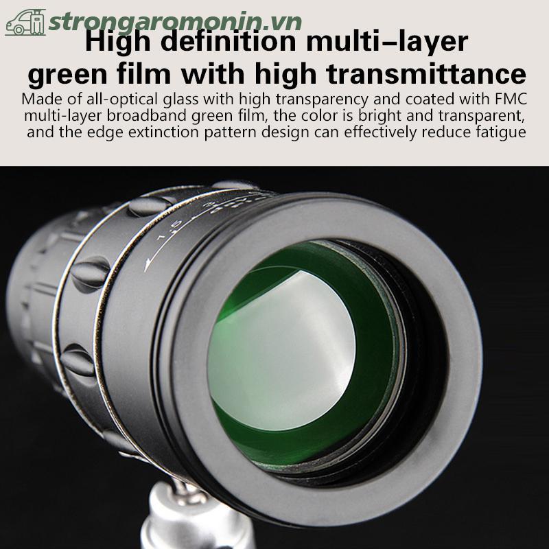 Kính thiên văn một mắt ST 16x52 với zoom lấy nét kép, tầm nhìn ban đêm và dây đeo tiện lợi, phù hợp cho các hoạt động ngoại trời.