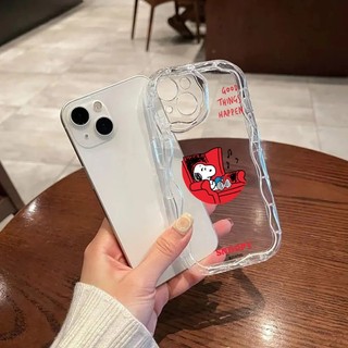Ốp điện thoại Sóng S-Snoopys Hoạt Hình May Mắn Cho OPPO Reno 13 11 10 12 Pro + Reno 13F 11F Vỏ Sóng 3D Vỏ Mềm
