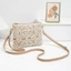 Túi dệt rỗng PYCOU, Túi đi biển Boho hình chữ nhật bằng da PU, Túi đeo chéo dây kéo phong cách Bohemian Trang phục kỳ nghỉ