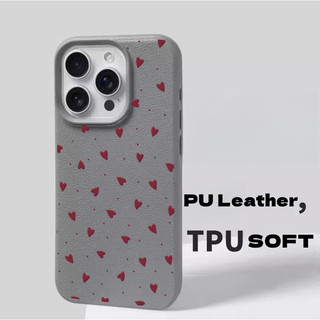 Ốp Lưng Cho Samsung Galaxy S21 Note 10 20 Ultra Plus S21FE F06 A7 2018 Da PU Sang Trọng Nhỏ Trái Tim Tình Yêu Mờ Bìa Mềm