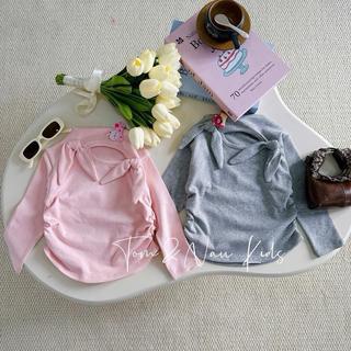 A57-[FORM ÔM] [tomnaukids] Áo dài tay thắt nơ  cho bé gái size từ 9-36Kg