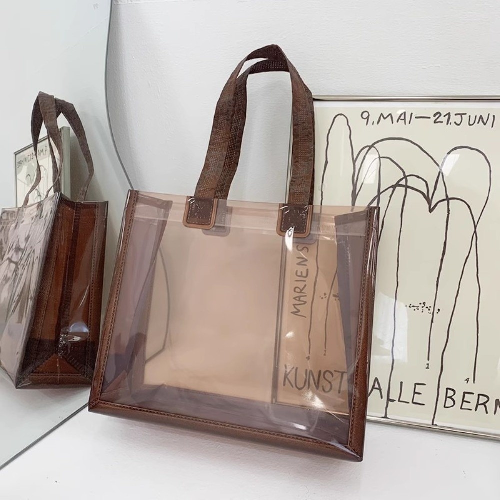 GOJO Lễ hội phun nước PVC Tote, Túi xách trong suốt bằng nhựa dày, Sự kiện Tặng đi PVC Túi bền có thể tái sử dụng Sử dụng hàng ngày