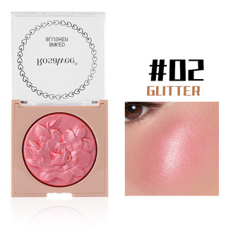 Hoa Hồng Blush Ngọc Trai Mịn Lấp Lánh Nổi Bật Làm Sáng Đường Viền Mặt Tự Nhiên Ba Chiều Phong Cách Châu Âu Mỹ Trang Điểm