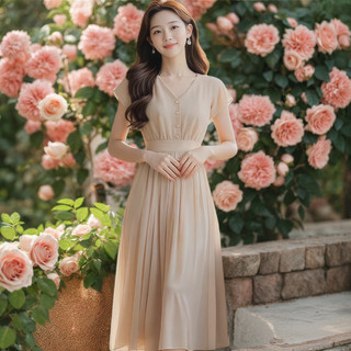 Đầm Midi Voan Thắt Eo Nữ Thanh Lịch – Đầm Dài Tôn Dáng Nữ Tính,Dáng Váy Bay Nhẹ, Dịu Dàng Sang Trọng