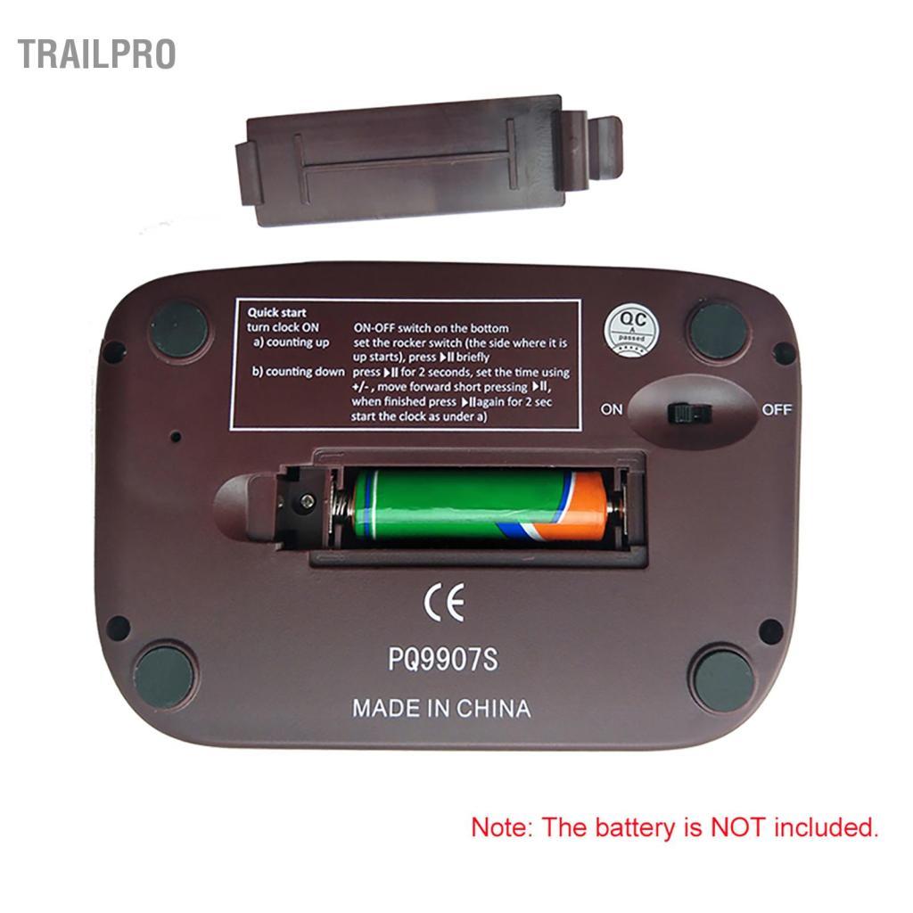 TrailPro Đồng hồ cờ vua kỹ thuật số chuyên nghiệp Đồng hồ đếm ngược có báo thức Trò chơi trên bàn điện tử Tiền thưởng thi đấu Giải đấu tổng thể