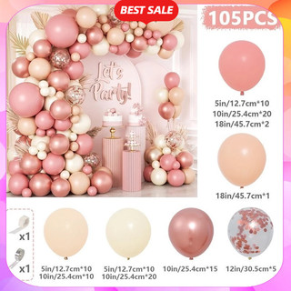 Set Combo Bong Bóng Màu Hồng Trang Trí Sinh Nhật Cho Bé Gái Xinh Xắn Tự Làm Dễ Dàng DF32