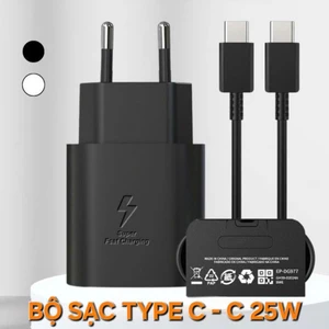 Sạc nhanh 25W củ và dây Type C to Type C có công nghệ sạc PD nhanh không loạn cảm ứng