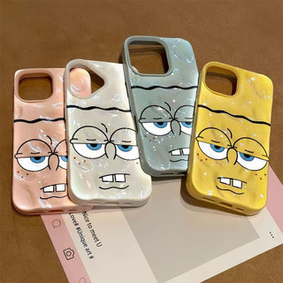 Ốp lưngiPhone 17 16 15 14 13 12 11 ProMax XR XS Max 78Plus SpongeBob Emoji trường hợp điện thoại mềm