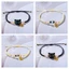 Cặp Đôi Lãng Mạn Dây Dệt Vòng Tay Mèo Đen Trắng Ghép Đôi Thiết Kế Vòng Tay Handmade Cho Người Yêu Quà Tặng Tiếp Liệu
