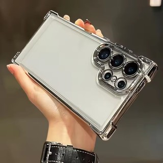 [JLK] Ốp Điện Thoại Trong Suốt Sang Trọng Cho Samsung Galaxy S26 S25 S24 Ultra Plus S26Ultra Ốp Lưng Mạ Ốp Lưng Chống Sốc Trong Suốt