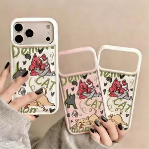 Ác quỷ mèo minh họa cho 16 trường hợp iPhone 17Air Bánh mì trường hợp 14 13 11Pro