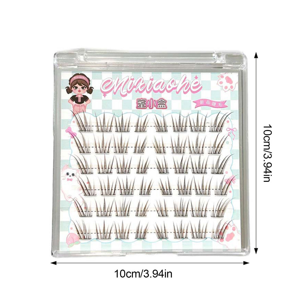 COD+Nhíp miễn phí✨ Lông mi giả màu nâu 10-13mm - Cụm mi có thể tái sử dụng tự nhiên nhẹ
