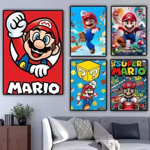 Super Mario Tranh Sơn Dầu Phong Cách Canvas Tranh Nghệ Thuật Nhà Trang Trí Tường Canvas Poster