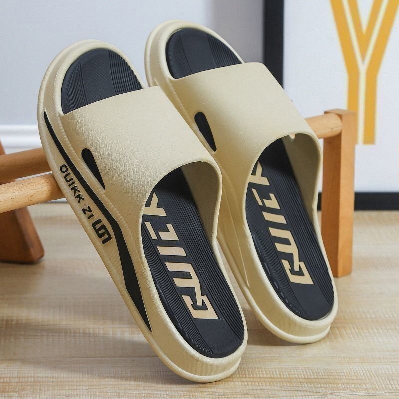 Dép trượt PVC nam Giày ngoài trời thông thường mùa hè chống trượt đơn giản