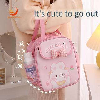 Túi đựng hộp cơm Kawaii dễ thương cách nhiệt tái sử dụng cho bé gái, giữ nóng/lạnh, màu be