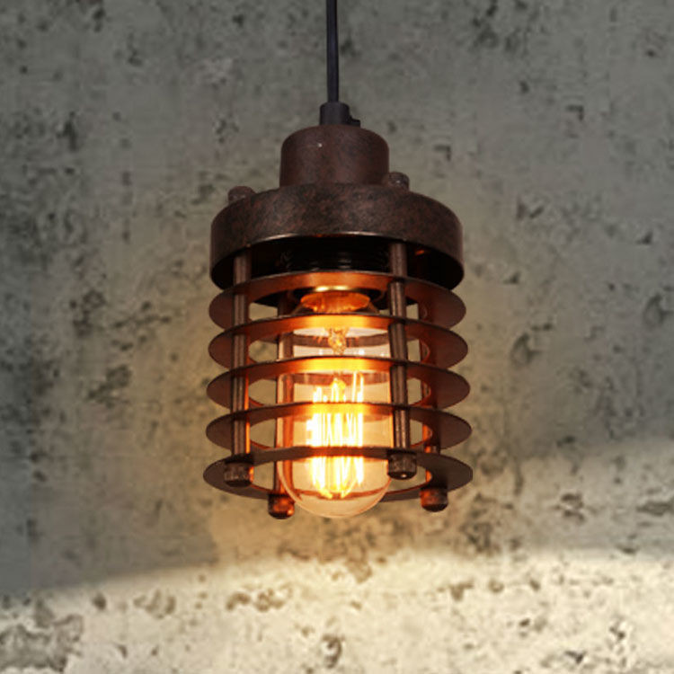 Tyk Bắc Âu Retro Hoài Cổ Dây Đèn Chùm Đèn Chùm Đèn Thiết Kế Đèn Sắt Đen Cafe Bóng TEEX 6JAV