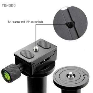 Yohooo Camera Yohooo 30MM Kẹp có thể điều chỉnh + Tấm QR - Hợp kim nhôm Mini phát hành nhanh với vít 1/4 inch & mức bong bóng cho đầu bóng chân máy tiêu chuẩn Thụy Sĩ Arca