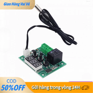 【48h】Mạch cảm biến XH-W1209 12VDC với rơ-le đầu ra, đóng cắt thiết bị theo nhiệt độ cài đặt, tải tối đa 10A.