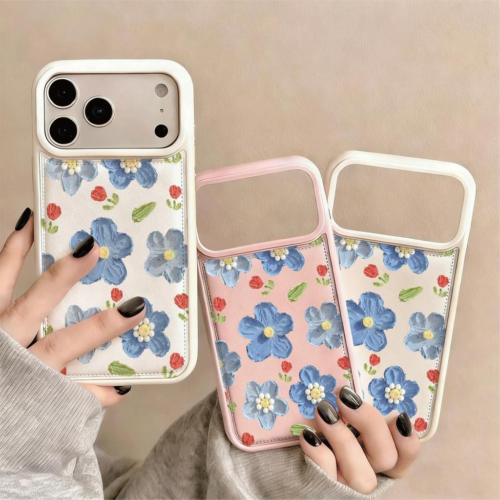 Trái mọng nhỏ màu xanh lam phù hợp với vỏ điện thoại iPhone17Air,cảm giác da14/11Pro