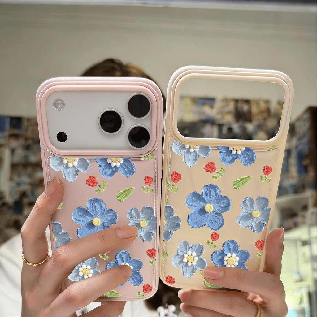 Trái mọng nhỏ màu xanh lam phù hợp với vỏ điện thoại iPhone17Air,cảm giác da14/11Pro