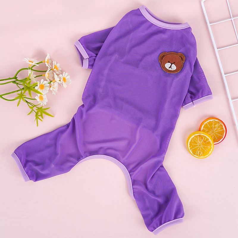 Thú Cưng Bốn Chân Quần Áo Bốn Chân Áo Vest Chó Lớn Mèo Đồ Dùng Điều Hòa Không Khí Quần Áo Chống Bẩn Chống Muỗi Teddy Bichon