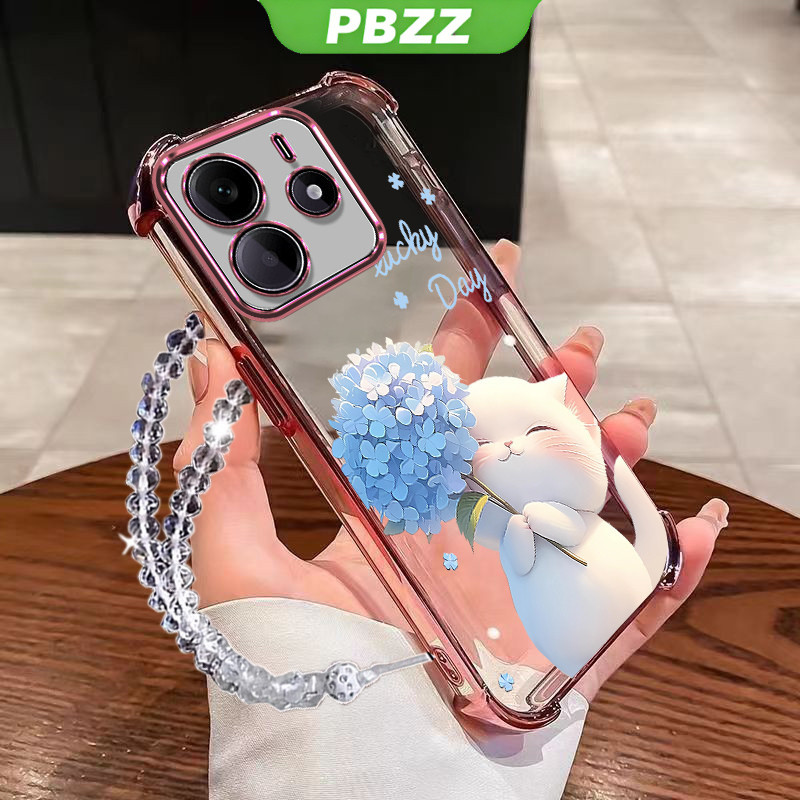 Ốp Lưng Cho redmi note 14 pro 5g redmi note 14 4g note 14S 2024 Vỏ Điện Thoại Vỏ Mềm Silicon Chống Sốc Thiết Kế Mới Thẩm Mỹ Trong Suốt Hoạt Hình Vòng Tay Mèo Cho Bé Gái SJSLLSHM01