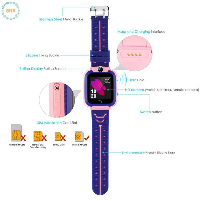 Đồng hồ thông minh trẻ em Q12 mới Đồng hồ SOS chống nước IP67 Quà tặng trẻ em cho IOS Android Tốt