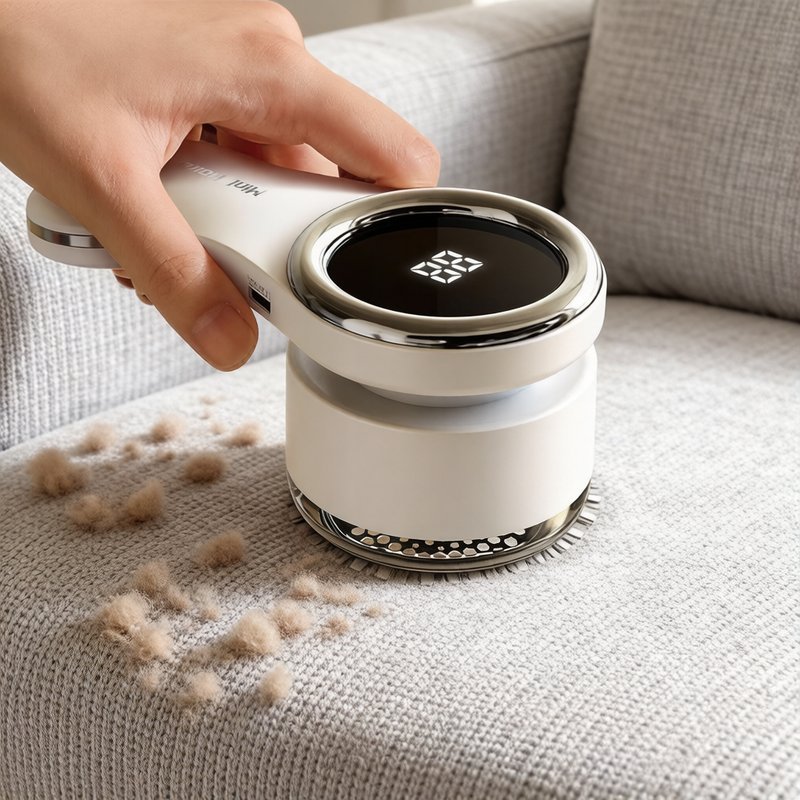 Máy cắt lông xù quần áo 6 lưỡi dao inox lưới bảo vệ an toàn pin sạc tiện lợi phù hợp nhiều loại vải
