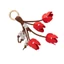 Hộp đựng chìa khóa da họa tiết hoa tulip đẹp XGB với hạt tinh tế tuyệt vời để sử dụng và cá nhân hóa