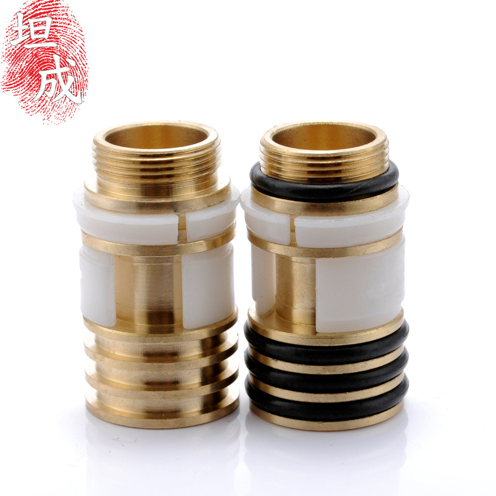 Phần cứng hệ thống nước Phụ kiện lõi vít Nhà bếp Vòi nước nóng lạnh Ống thoát đục lỗ Kết nối vỏ đồng cố định 3.17