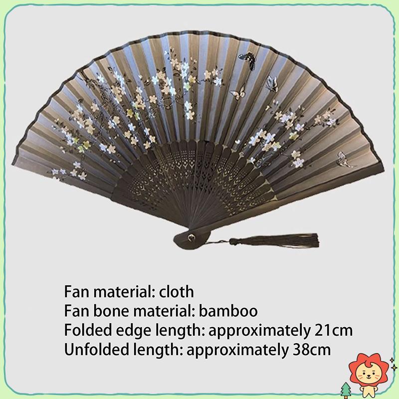 Quạt gấp cổ bằng tre Quạt phong cách Trung Quốc Mùa hè Nữ Dance Fan Di động Elegent Hoa cầm tay Quạt Quà tặng tinh tế rỗng