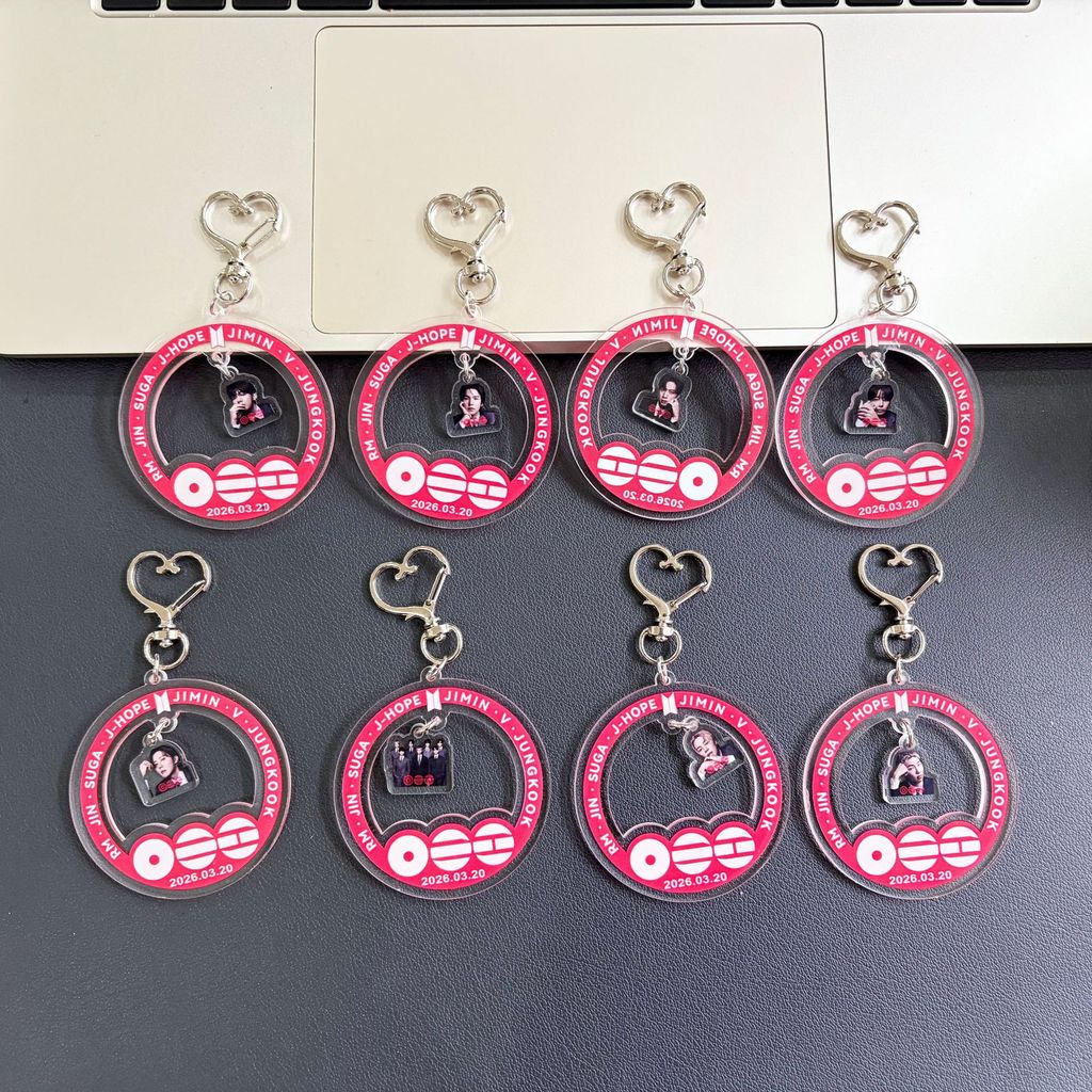 Vòng chìa khóa Kpop Idol BTS ARIANG Móc khóa Acrylic quyến rũ