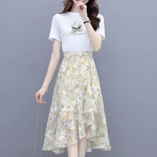Bộ áo và chân váy voan mỏng, dáng suông, kiểu dáng mới mùa hè.