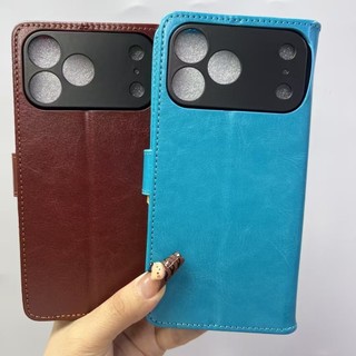Áp dụng cho iPhone 17 PRO MAX 17 PLUS 17AIR 17PRO 17PROMAX 17 PRO MAX AIR Vỏ da doanh nhân có thể gập lại túi khóa có dây ví và vỏ điện thoại