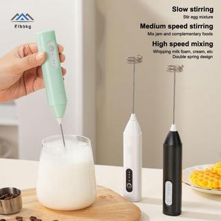 ELBBKG Thời Trang Điện Cầm Tay Đánh Trứng Sữa Frother Matcha Đánh Cốc Uống Cà Phê Đánh Máy Khuấy Beater 3 Tốc Độ USB Sạc Mới
