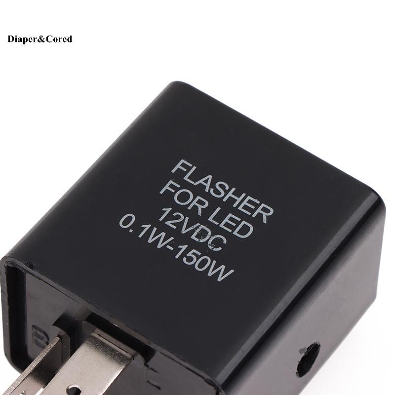 DIAPER & CORED Phụ kiện xe máy 2 chân LED Flasher Rơle với Buzzer 12V Tần số có thể điều chỉnh của tín hiệu rẽ Blinker Rơle chỉ báo YTH
