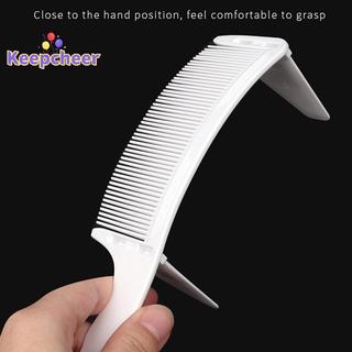 [Keepcheer] Lược Cắt Tóc Máy Cạo Râu Cong Có Thước Chống Tĩnh Điện Salon Lược Làm Tóc Mới