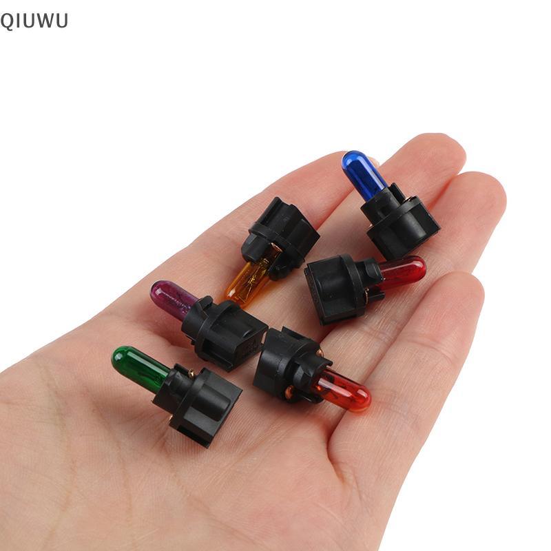 QIUWU 10 Chiếc T5.5 Bóng Đèn Led W1.2WCar Đèn Nội Thất Bảng Điều Khiển Làm Nóng Chỉ Báo Nêm Dụng Cụ Tự Động Đèn Điều Hòa Không Khí Đèn12V.