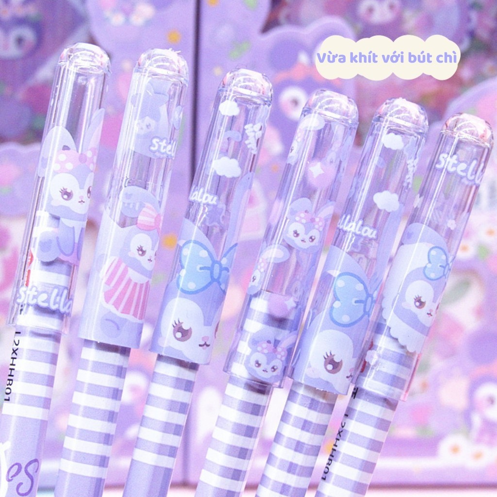 Set nắp bút chì 6 cái, phụ kiện bảo vệ đầu bút chì hoạt hình cho học sinh nhiều mẫu dễ thương