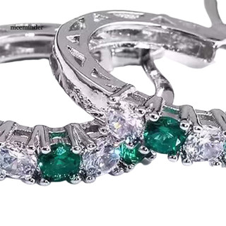 Bông Tai Thả Tròn Đồng Màu Xanh với Cubic Zirconia - Phù Hợp Party, Prom và Hàng Ngày