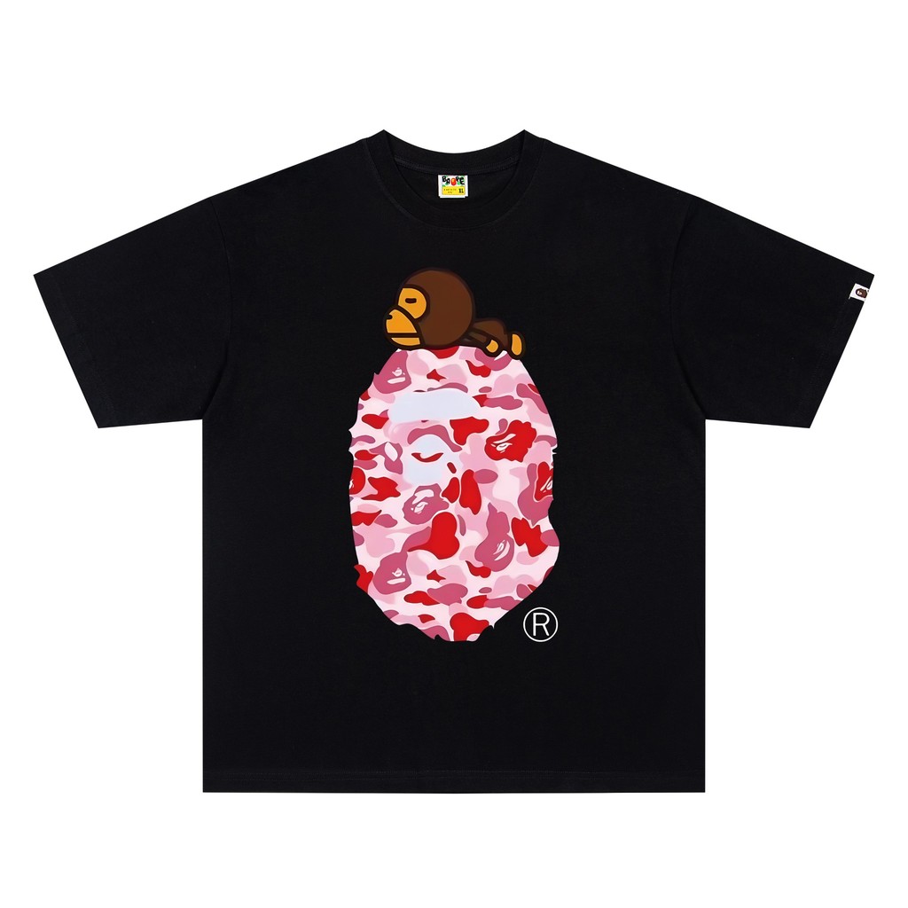 Áo thun ngắn tay in hình khỉ & họa tiết khỉ đột cổ điển Camo