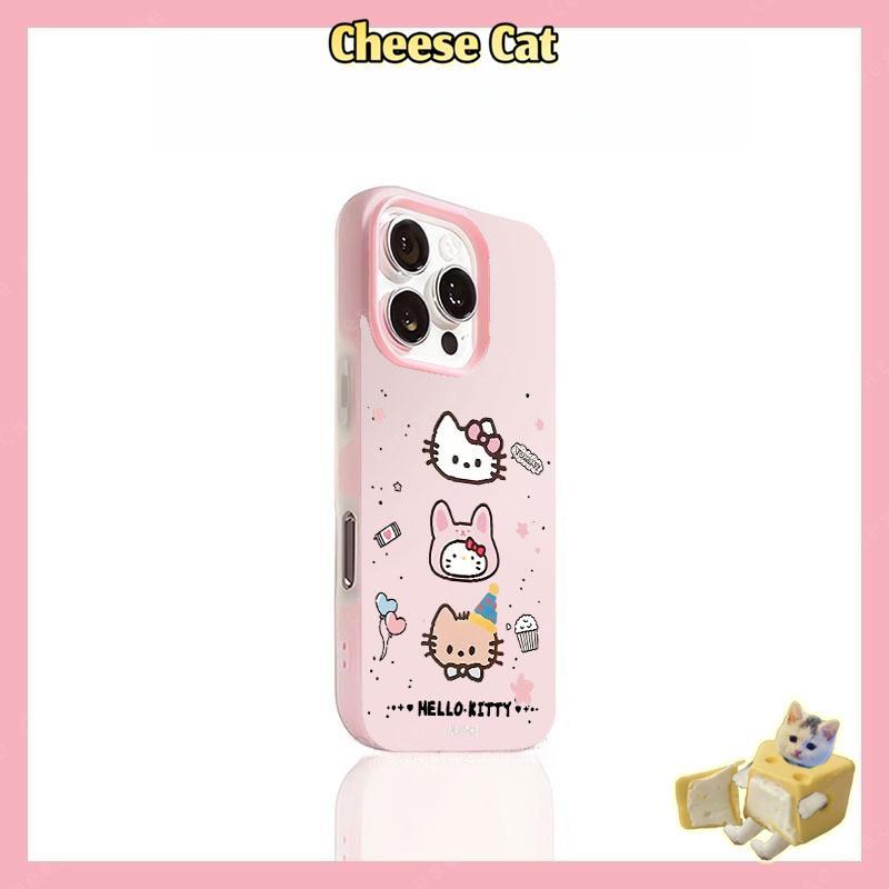 Dễ Thương Kitty Vỏ điện thoại dành cho iPhone 14 15 16 13 12 11 Pro Max Xs Max XR 17 Air Vỏ iPhone màu hồng