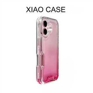Ốp điện thoại ba trong một siêu dày cho IPhone 14 13 Pro max Vỏ bảo vệ màu gradient hai tông màu IP 14 plus 13 12 Mini Vỏ túi khí trong suốt phong cách đơn giản